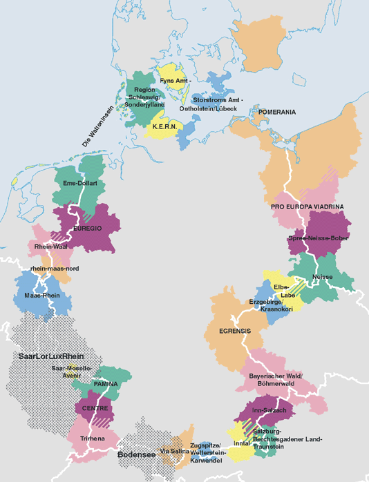 Euregios around Germany (Image Source: BBR(c)Bonn, ROB2000)